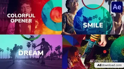 Colorful Opener for After Effects Openers template preview