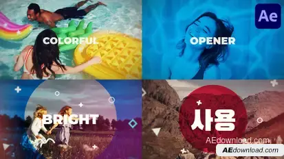 Colorful Opener for After Effects Openers template preview