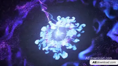 Colorful Particle Logo Intro Logo Stings template preview