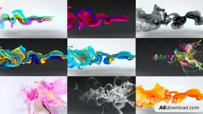 Colorful Particles Flowing Logo Logo Stings template preview
