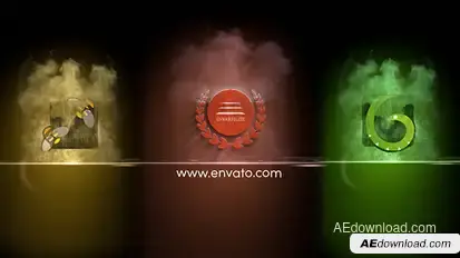 Colorful Particles Logo Reveal Logo Stings template preview