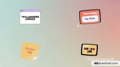 Colorful Plate Titles for After Effects Titles template preview