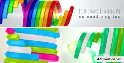 Colorful Ribbon Reveal Logo Stings template preview