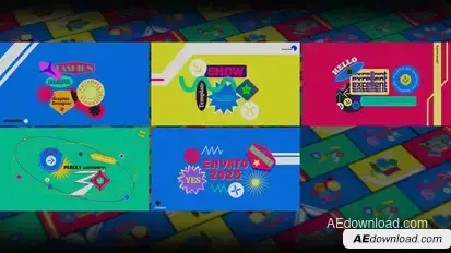 Vibrant Motion Graphics Opener | Colorful Promo Titles Openers template preview