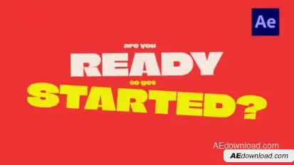 Colorful Simple Text Transition / Ae Elements template preview