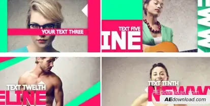 Colorful Slides Video Displays template preview