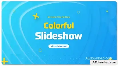 Colorful Slideshow Video Displays template preview