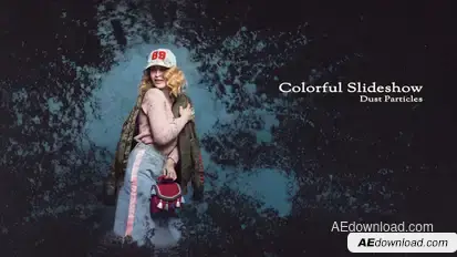 Colorful Slideshow - Dust Particles Video Displays template preview