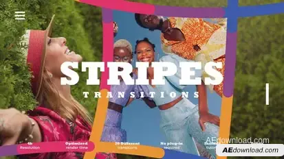 Colorful Splines Transitions Elements template preview