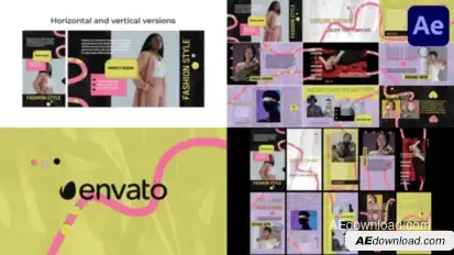 Colorful Stylish Slides for After Effects Openers template preview