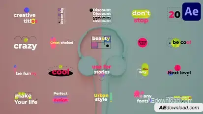 Colorful Stylish Titles for After Effects Titles template preview