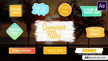 Colorful Summer Titles | After Effects Titles template preview