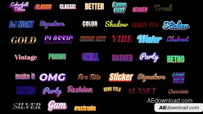 Colorful Titles Titles template preview