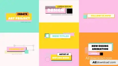 Colorful Titles Titles template preview