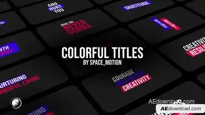 Colorful Titles _AE Titles template preview
