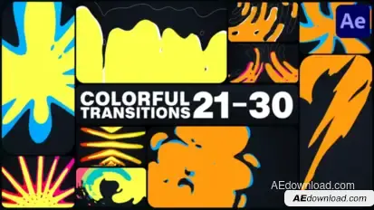 Colorful Transitions for After Effects Elements template preview