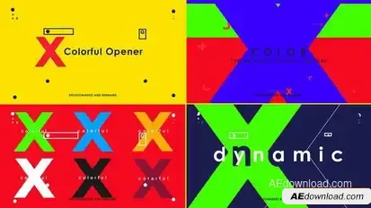 Colorful Typographic Intro Openers template preview