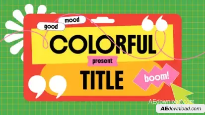 Colorful Typography Intro Openers template preview
