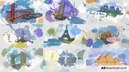 Colorful Watercolor Ink Opener Openers template preview