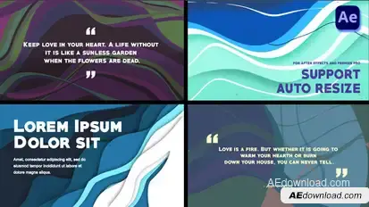 Colorful Wave-like Slides: Quote titles [After Effects] Titles template preview