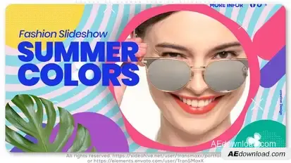 Colors of Summer Fashion Slideshow Openers template preview