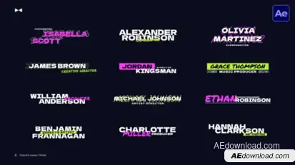 Colourful Lower Thirds  AE Elements template preview
