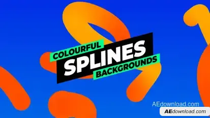 Colourful Splines Backgrounds Elements template preview