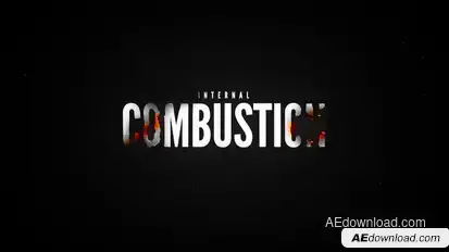 Combustion Text Titles template preview