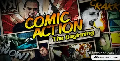 Comic Action - The Beginning Openers template preview