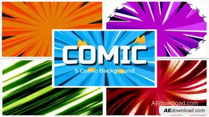 Comic Background Elements template preview