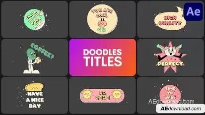 Comic Doodles Titles for After Effects Titles template preview