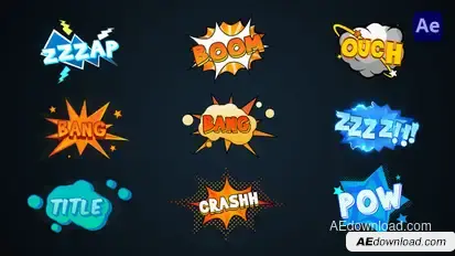 Comic Explosion titles [After Effects] Titles template preview