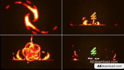 Comic Fire Logo Reveal Logo Stings template preview