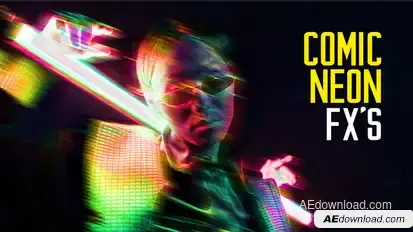 Comic Neon Effects | After Effects Elements template preview