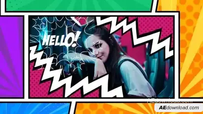 Comic page Intro Openers template preview