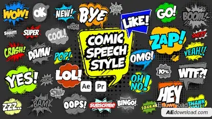 Comic Speech Style Titles template preview