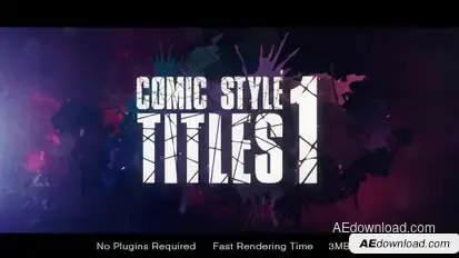 Comic Style Title Titles template preview