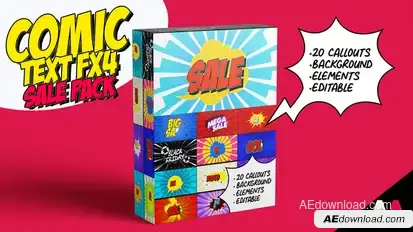 Comic Text Fx4_Sale Pack Titles template preview
