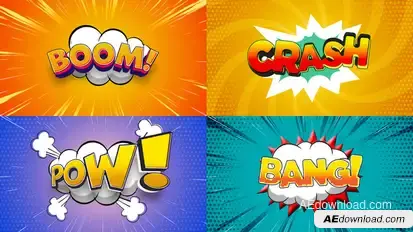 Comic Titles - Part 1 Titles template preview