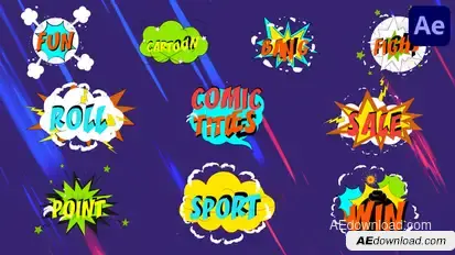 Comic Titles | After Effects Titles template preview