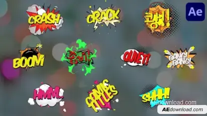 Comic Titles for After Effects Titles template preview