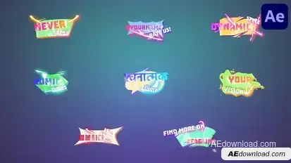Comic Titles for After Effects Titles template preview