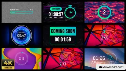 Coming Soon Countdown Timer UI Element Elements template preview