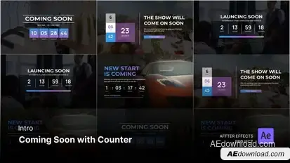 Coming Soon with Counter - After Project Files Product Promo template preview