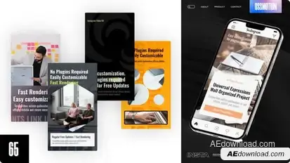 Commercial Instagram Stories Video Displays template preview
