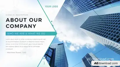 Company Presentation Video Displays template preview