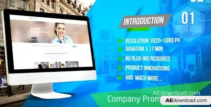 Company Promotion Video Displays template preview