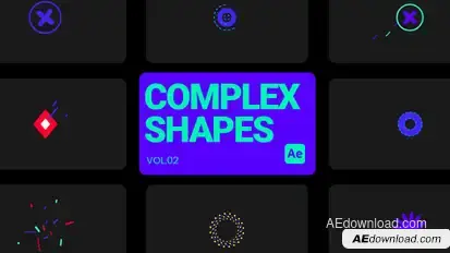 Complex Shapes 02 for After Effects Elements template preview