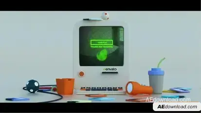 Computer Cartoon Logo Logo Stings template preview