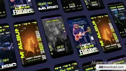 Concert Instagram Reels Openers template preview